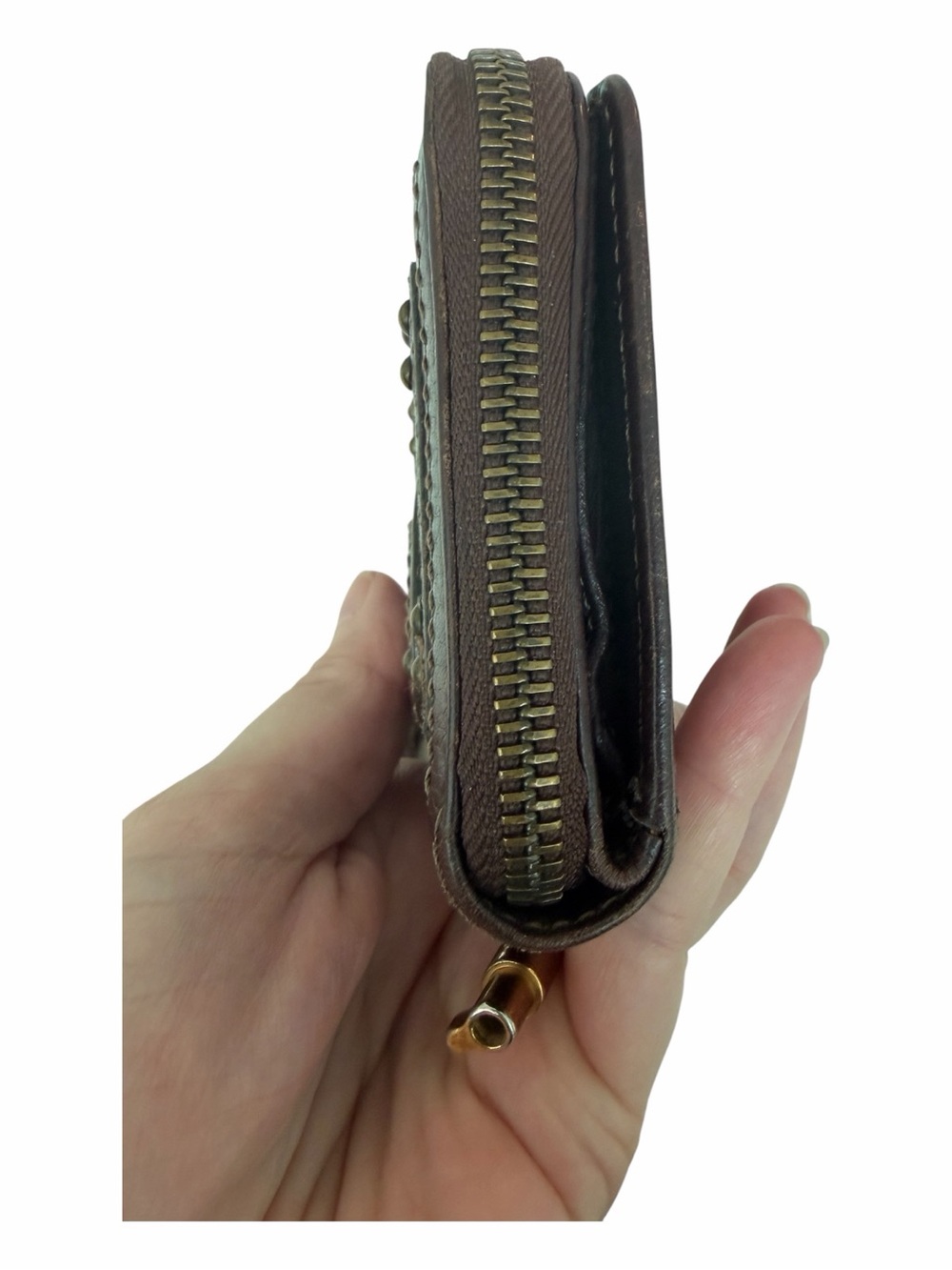 Authentic Chloé Paddington Chocolate Brown Leather Compact Zip Around Wallet - Picture 5 of 9